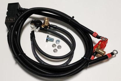 C5 BIG 3 Charging System Improvement Kit for Top Post with after Market Clamps Charging System Improvement kit