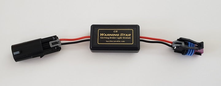 C5 Corvette Warning Star third brake light flasher module with plug-and-play harness for 1997-2004 models.