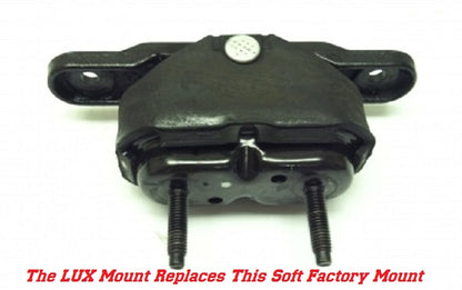 stock c5 corvette trans mount to soft causes wheel hop and shudder.