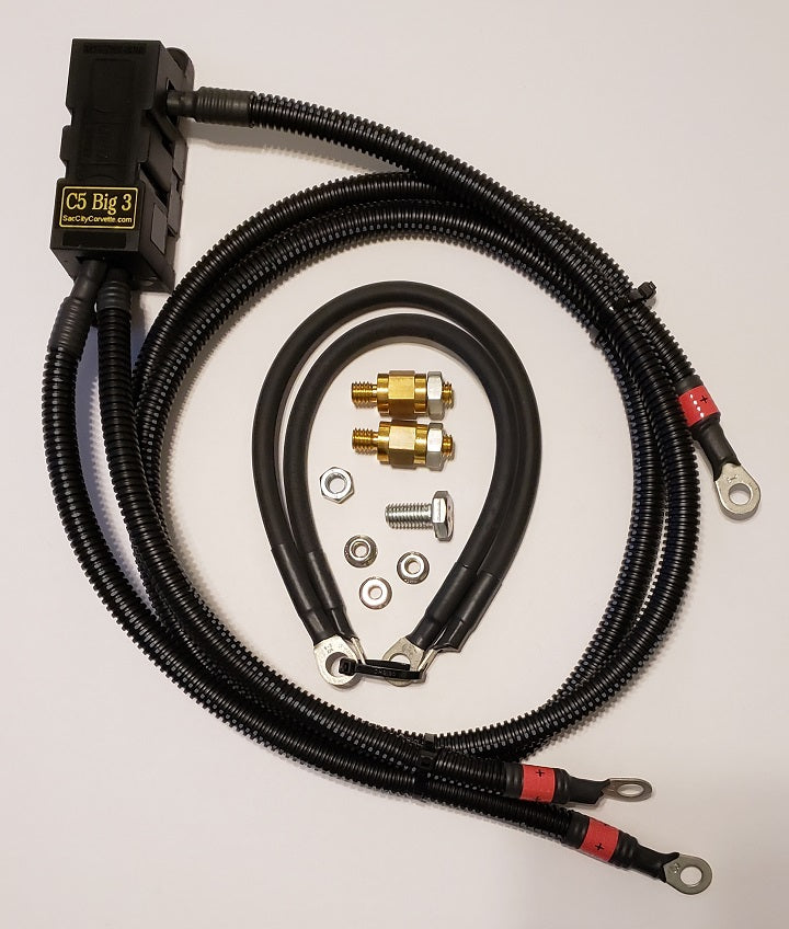 C5 BIG 3 Charging System Improvement Kit for side post battery